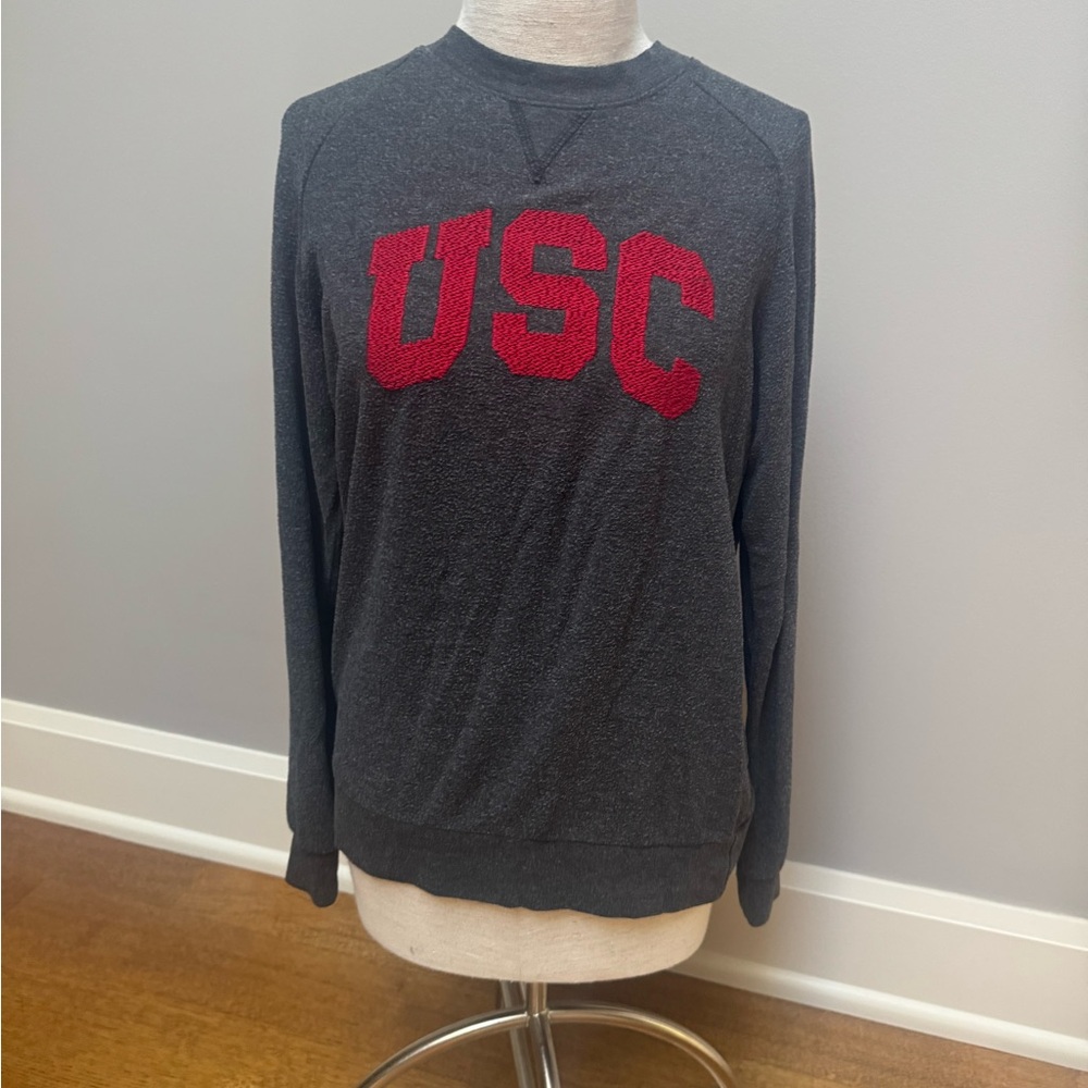 Heritage Dark Gray Sweatshirt with Red USC Logo